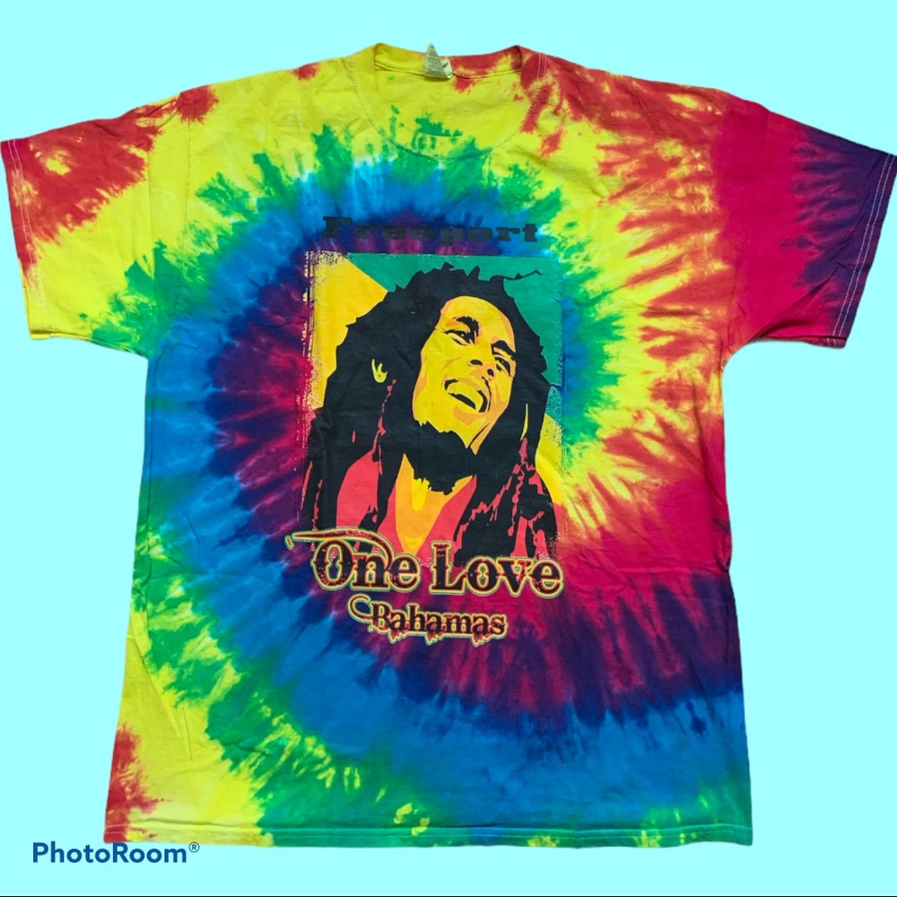VINTAGE BOB MARLEY ONE LOVE DYE T-SHIRT (XL)
